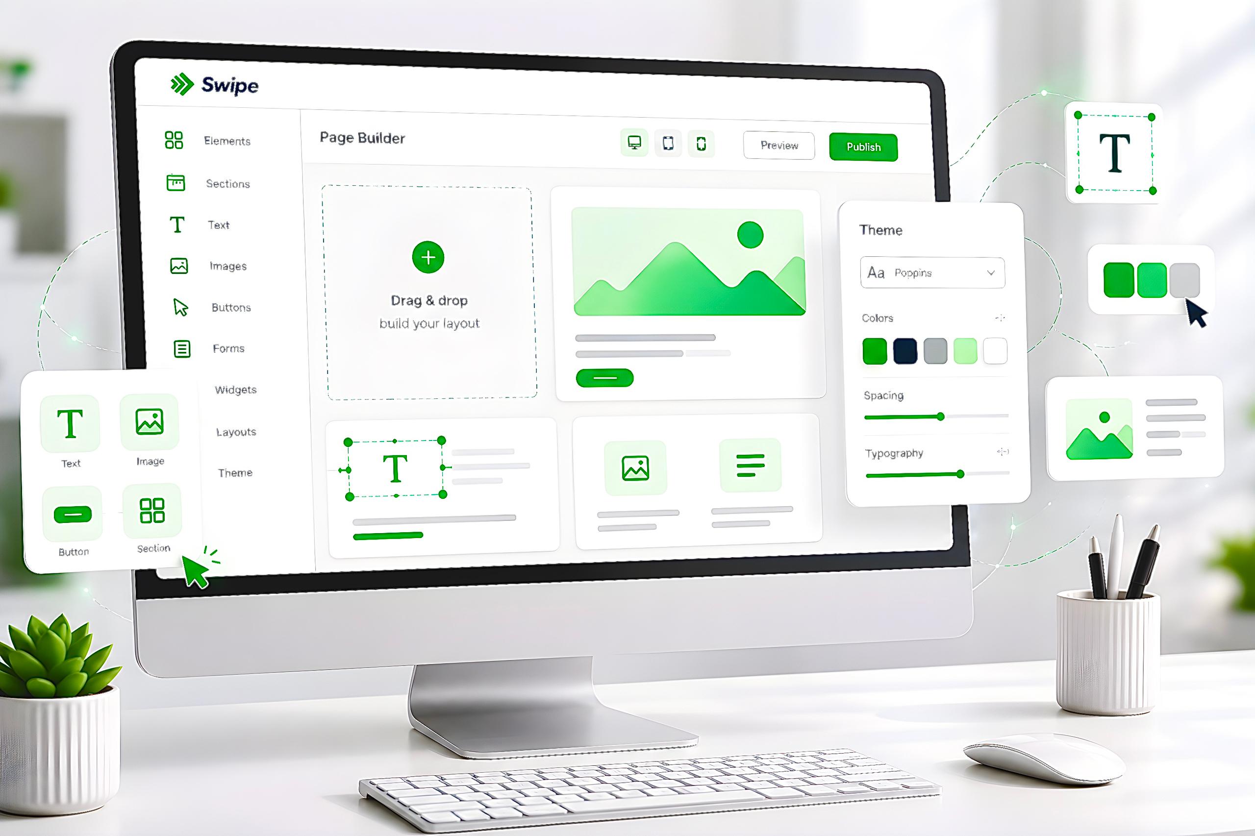 Page & Theme Builder preview